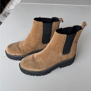 Marc Fisher Tan Suede Ankle Boots